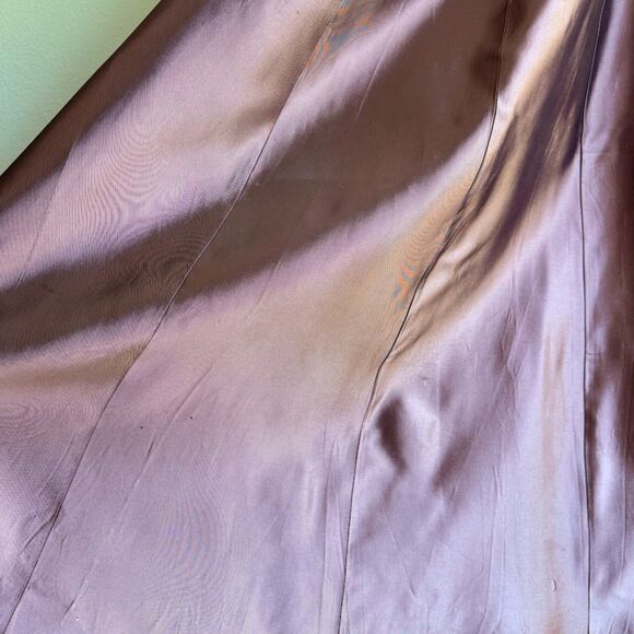 Vintage 90s Crimson by Lawrence Kurtz Taffeta Maxi Ball Skirt & Beaded Belt NWT - Picture 12 of 14